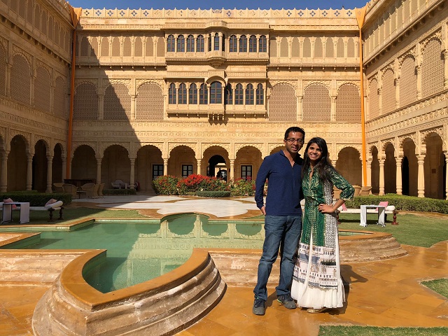 Photo of Rajat with his wife Deepti