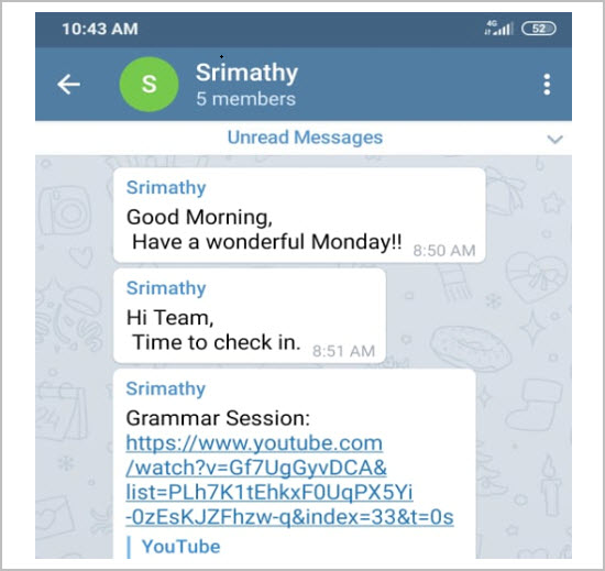 A view of what teachers see when using the app.