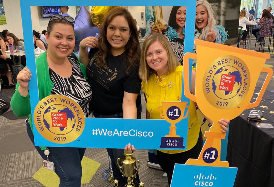 My Cisco family celebrating our #1 World’s Best Workplaces ranking in 2019.