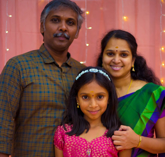 Nagendra captioned this photo, “My sweet little family — where there is family, there is love.”