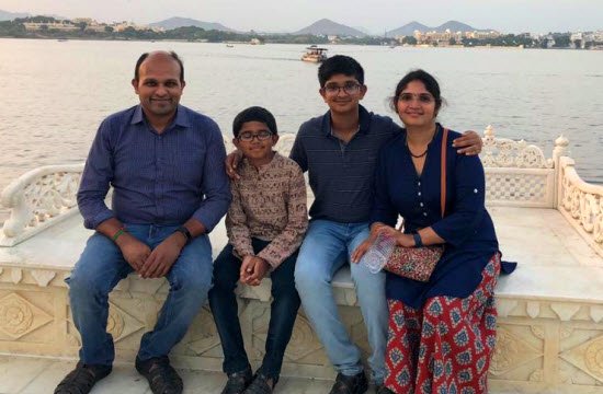 Sarav and his family in Rajasthan, India.