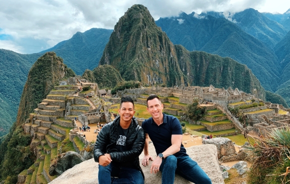 Josh and Patrick in Machu Picchu completing an item of their bucket list.
