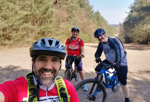 Cycling with a couple of my awesome U.K. colleagues.