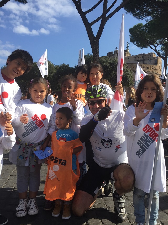 Employees in Italy using Time2Give to Bike for Children
