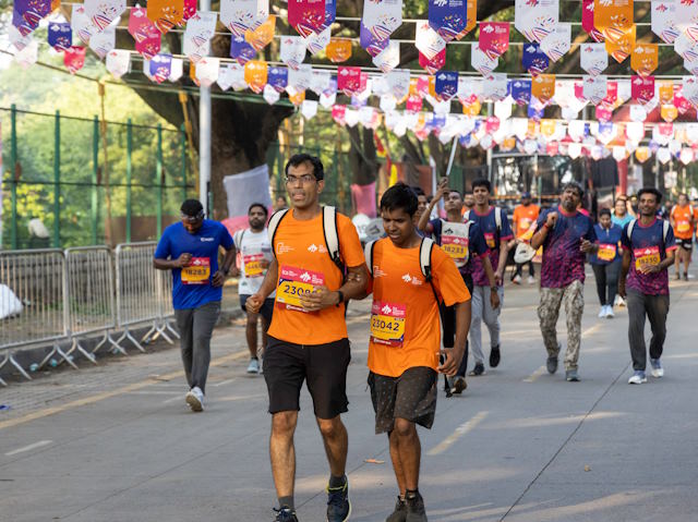 Ravi with his running partner Jayesh.