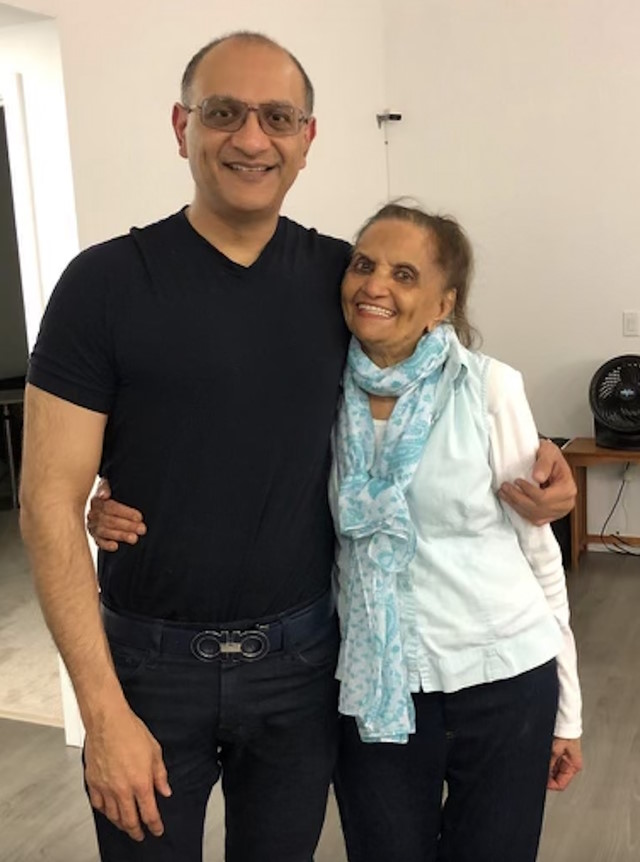 Jeetu with his mom.