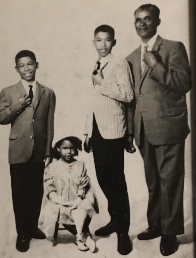 A black and white photograph of Loretta’s family.