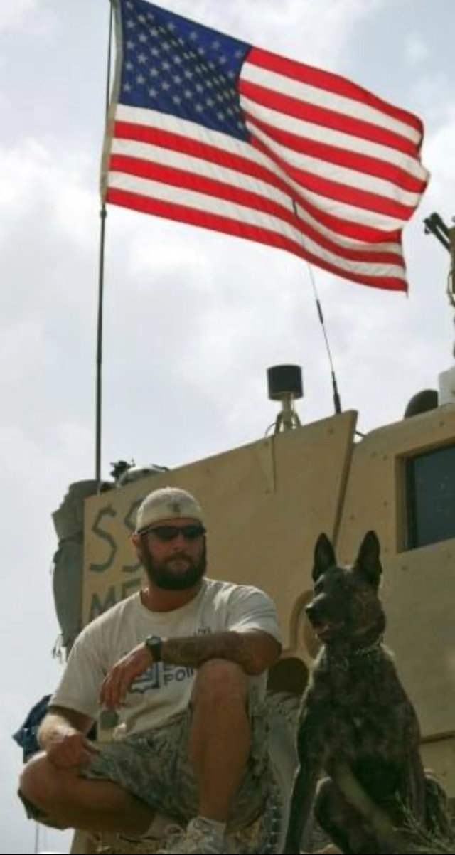 Jeff and K-9 Marco during Special Forces operations in Afghanistan in 2009.