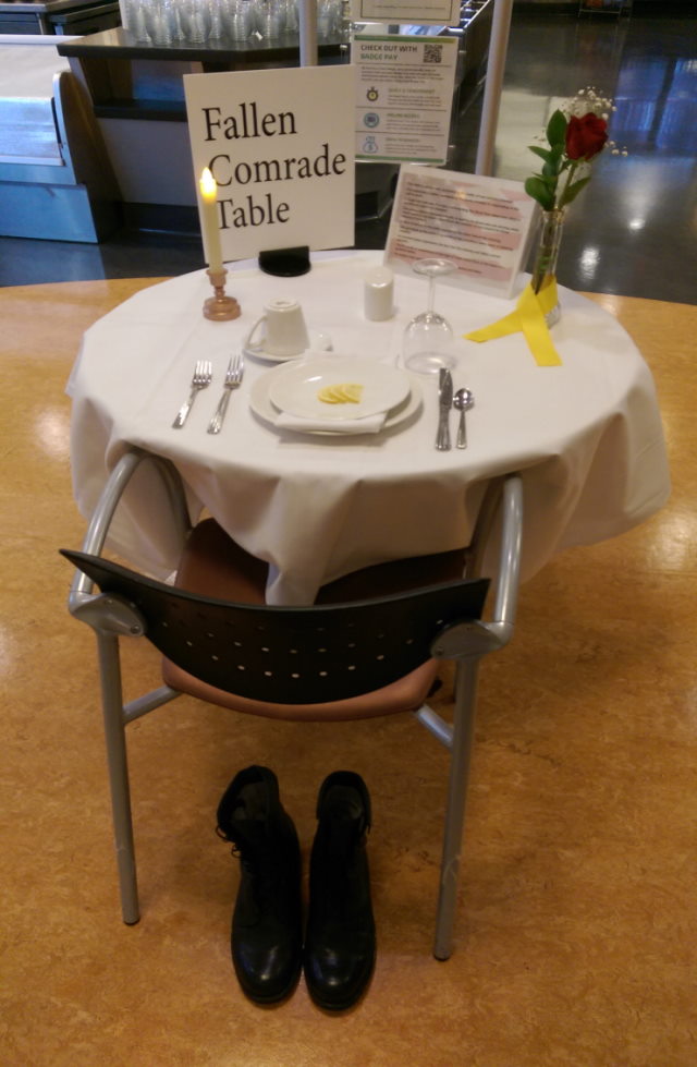 Several U.S. locations have partnered with Workplace Resources to host Fallen Comrade Tables in Cisco cafes for Memorial Day.
