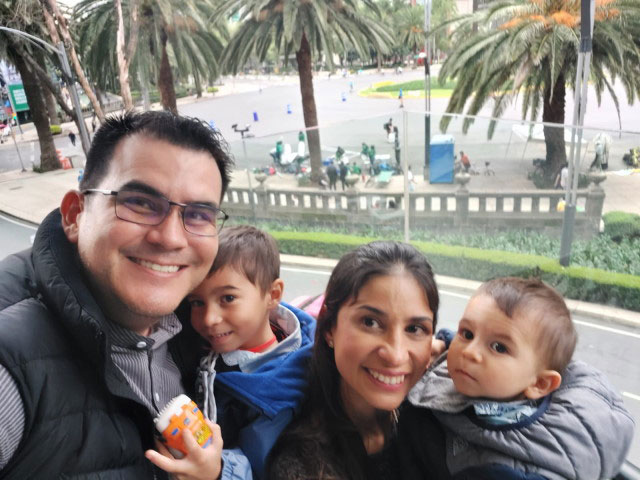 Mariuska and her family — husband Alejandro  and sons Gabriel and Daniel. They are a Cisco family — Alejandro works at Cisco  too! 