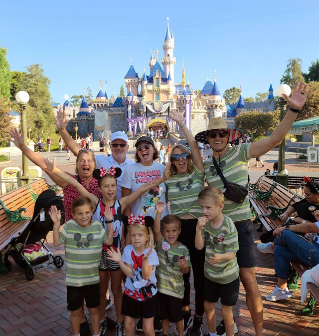 Patti with her extended family at Disneyland.