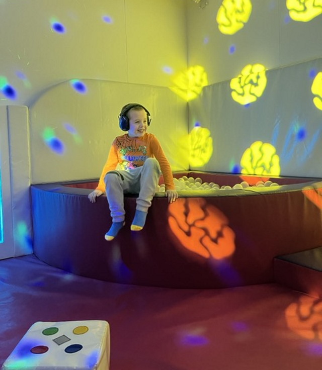 Thomas enjoying a local multi-sensory play centre