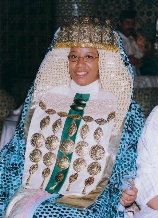 March 2003: Carolyn dressed as a traditional Moroccan Berber bride on her vacation.