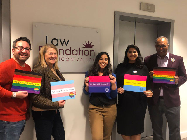 Tanjeev and the Technology Acquisitions team  at the Gender Marker and Name Change Clinic in 2019.