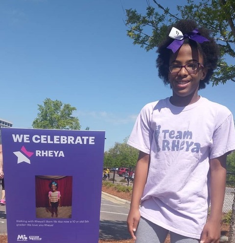 Timika’s daughter Rheya participating in March for Babies.