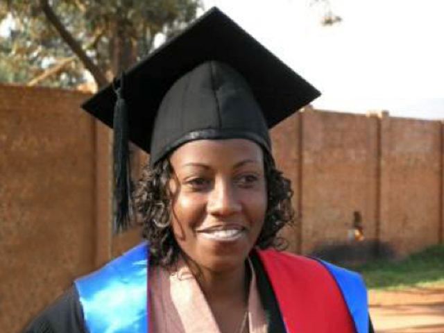 Photo of Alphonsine at her graduation.